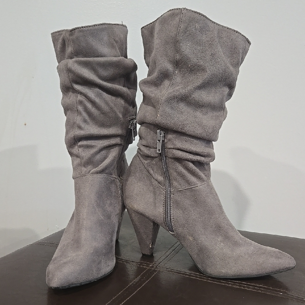 Christian Siriano Gray Heeled Boots